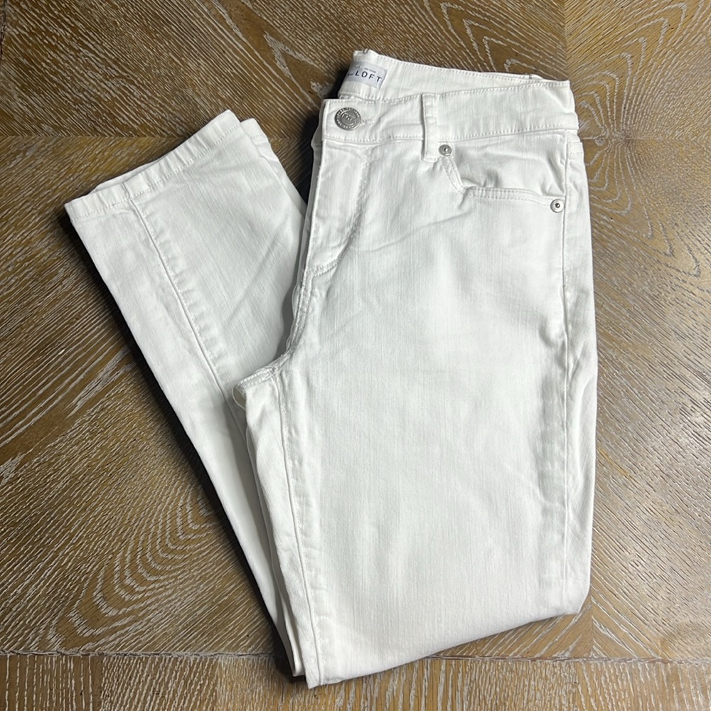 ANN TAYLOR LOFT White Modern Skinny Crop Jean 27